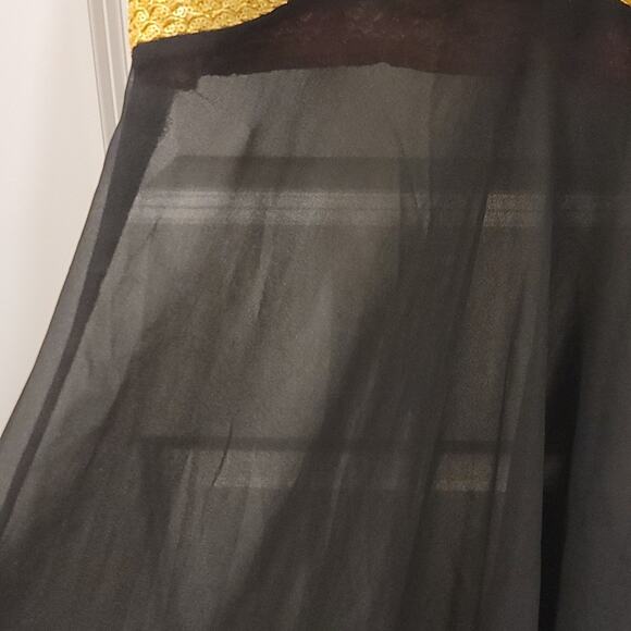 Sheer Overlay Top with floral stitching Half Zip Festival Attire - Picture 6 of 9